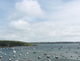 view from holiday apartment in Falmouth Cornwall